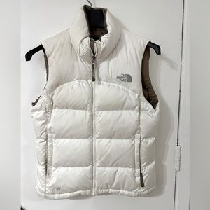 The North Face White Retro Nuptse Vest Goose Down